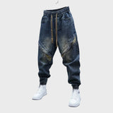 Лоран - Широки дънкови панталони с колан