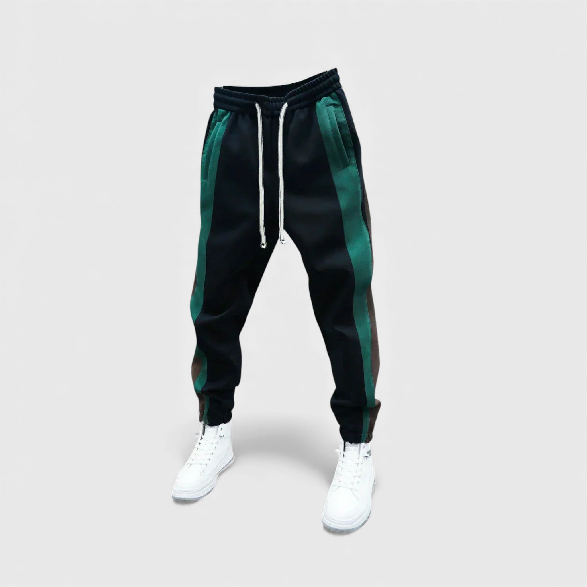 Лоран - Уплътнени панталони с контрастни ленти