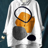 Сиена | Риза с геометричен абстрактен принт