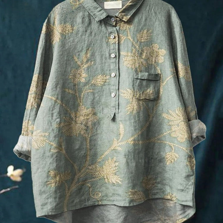 Лина | Ярка цветна бродирана риза