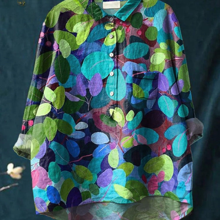 Лина | Ярка цветна бродирана риза