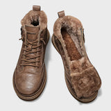 Тодор | Мъжки кожени зимни боти