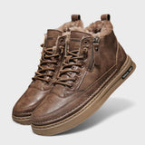 Тодор | Мъжки кожени зимни боти