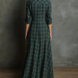 Десислава – Дълга дамска рокля с копчета и джобове