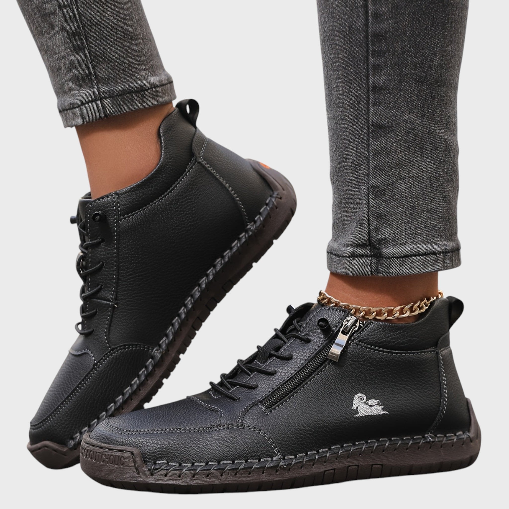 Милена – Дамски ботуши с шевове, маратонки с цип и връзки