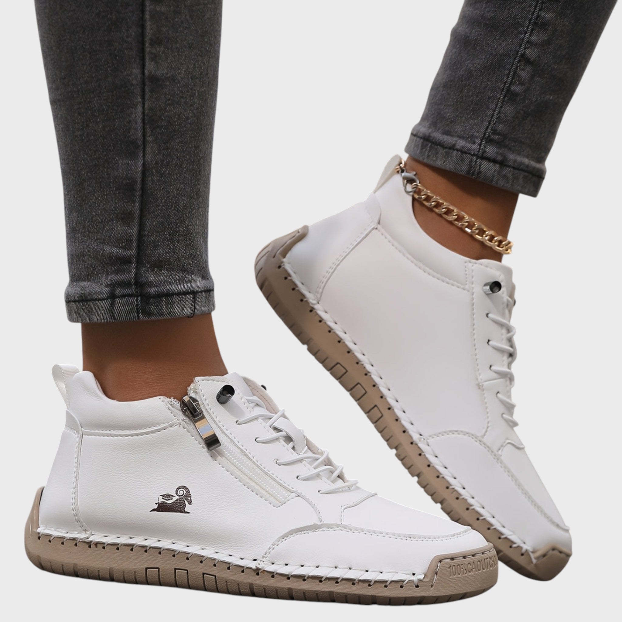 Милена – Дамски ботуши с шевове, маратонки с цип и връзки