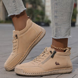 Милена – Дамски ботуши с шевове, маратонки с цип и връзки