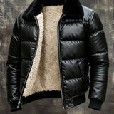 Борислав - мека кожена шуба с кожен яка