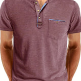 Чавор - Стилна тениска с кръгло деколте и джоб