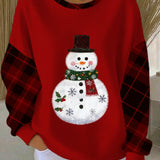 Зорница- Коледен пуловер с мотив на снежен човек