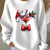 Зорница - Коледен пуловер с игрив дизайн на Коледна фигура