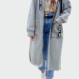 Дълго палто с качулка