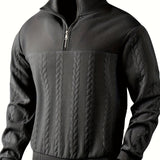 Калоян: Мъжки плетен суитшърт с яка и цип