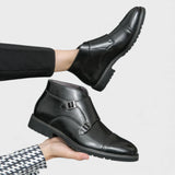 Васил | Двуипланкови кожени боти с монки каишки