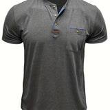 Чавор - Стилна тениска с кръгло деколте и джоб