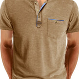 Чавор - Стилна тениска с кръгло деколте и джоб