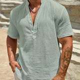 Елиян - Елегантна лятна риза с висока яка