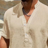 Елиян - Елегантна лятна риза с висока яка