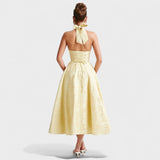 Жулиета – Миди рокля с халтер деколте