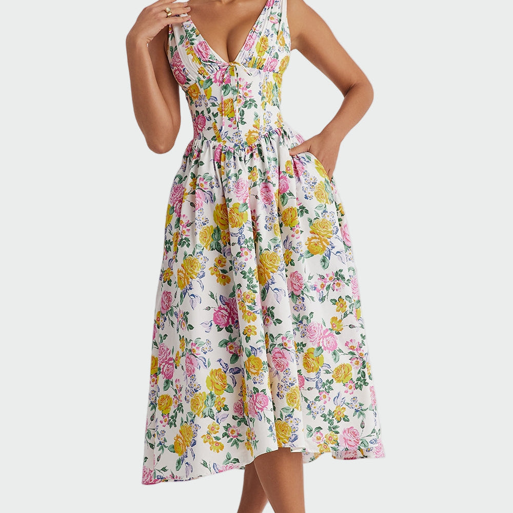 Миди Рокля Романтична Цветарница