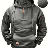 Даниел - Мъжки суитшърт с качулка и къс цип