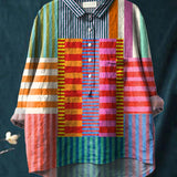 Ислa | Риза с цветни блокове и райета