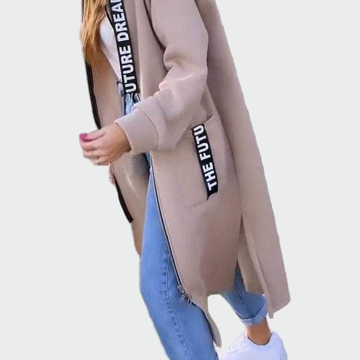 Дълго палто с качулка