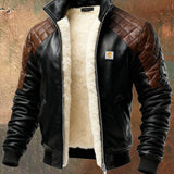 Борислав - кожено яке с бродирана плюшена подплата