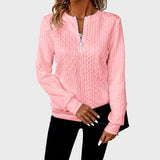 Елена - Стилна Блуза с цип и текстура