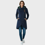 Стоян - Елегантно Дълго Яке с Качулка и Диагонален Цип