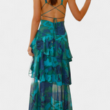 Валентина - Рокля от Шифон с V-Изрез и Пухкави Ръкави