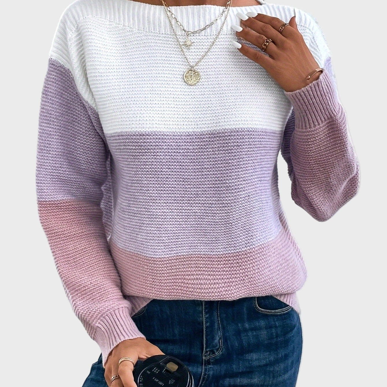 Елегантен Плетен Ролак