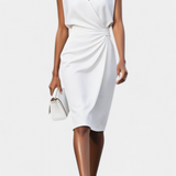 Маша Миди Рокля с Дълги Ръкави и Кръгло Деколте