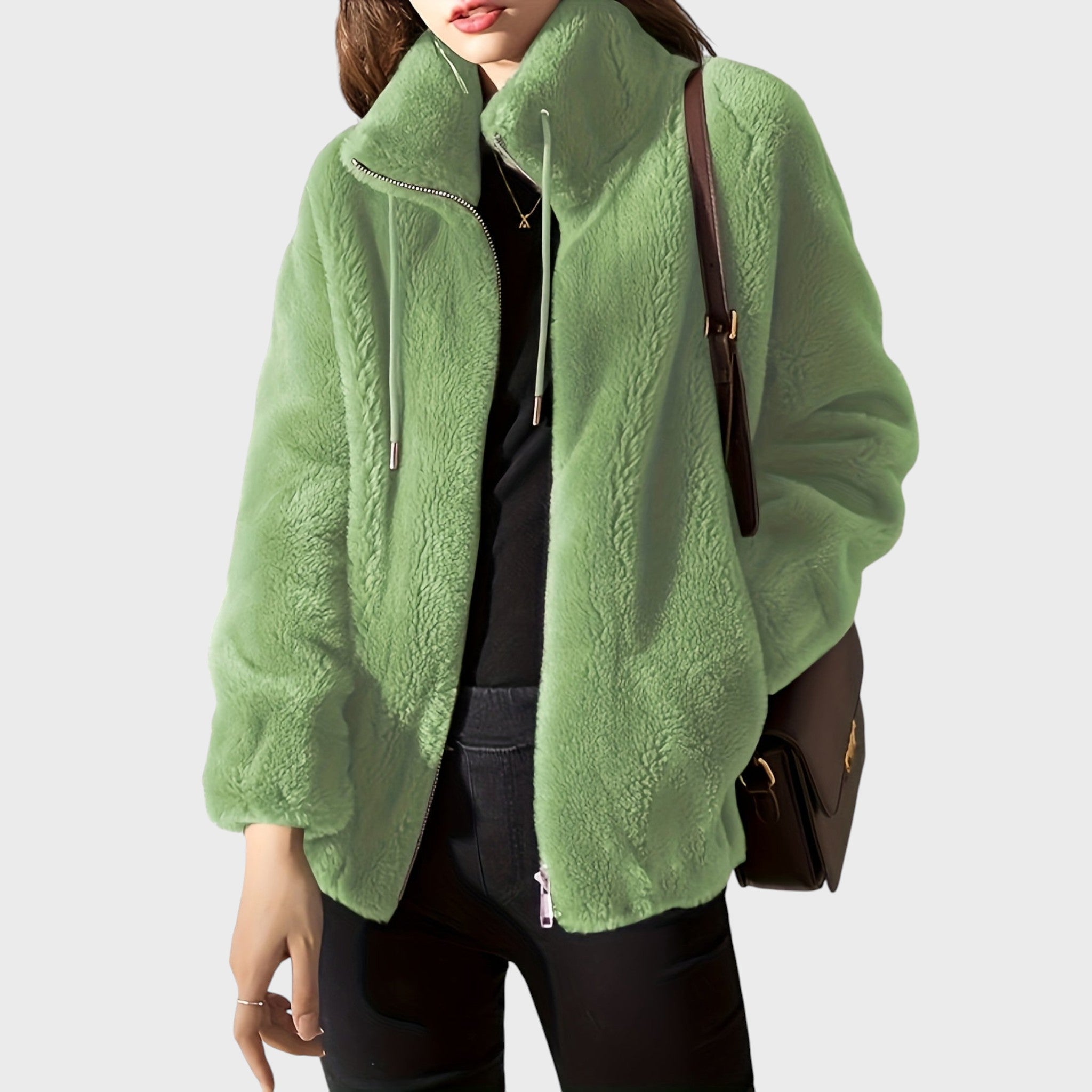 Вера - Пухкаво зимно яке с висок яка