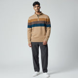 Божидар - Мъжки пуловер с висока яка и цип