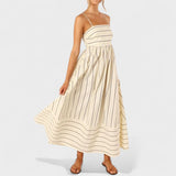 Изабел - Дълга рокля с райета