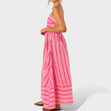 Изабел - Дълга рокля с райета